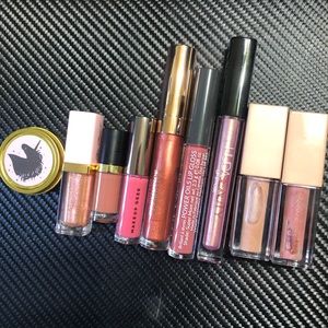 Lip Gloss Bundle- KKW, Too Faced, Huda Beauty